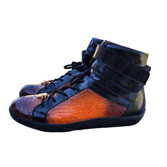 Belvedere George Genuine Exotic Crocodile Leather Sneakers 11 - Picture 11 of 12